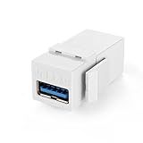 Conector TNP USB 3 0 Keystone Acoplador Encaixe Fêmea Banhado A Ouro Conector Soquete Adaptador Porta Para Painel De Tomada De Placa De Parede Suporta USB 3 SuperSpeed E USB 2 0 Compatível Branco 
