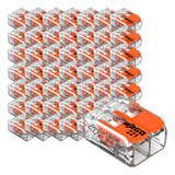 Conector Wago Compacto Emenda 2 Fios Modelo 221 412 50 Peças