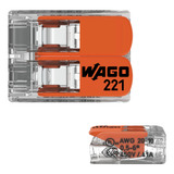 Conector Wago Compacto Emenda 2 Fios Modelo 221 612 50un 6mm