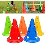 Cones 5 Peças De Cones De Treinamento De Futebol Barra De Obstáculos Barreira Placa De Balde Com Furos
