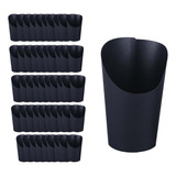Cones Bandejas De Comida De Casamento Fry Cup Caixas Preto