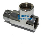 Conexão Adaptador Junção União T Metal Cromado Rosca 1 2