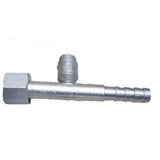 Conexão O ring Reta Fêmea 08mm Aluminio C Válvula 10 Pçs