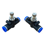 Conexão Pneumática Regulador De Fluxo Linha Tubo 10mm 2 Pçs