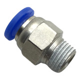 Conexão Pneumática Reta Macho Rosca 1 8 Npt Tubo 6mm 10 Pçs