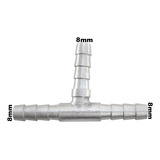 Conexão T Alumínio Mangueira Adaptação 5 16 8mm Universal