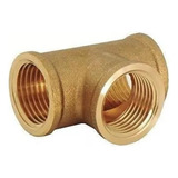Conexão Te Bronze 1 2 R r rosca Instalação Gás Gn Glp