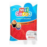 Confeito Crocante Miçanga Vermelho Número 0 500g Mavalério