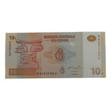 Congo Bela Cédula De 10 Francs De 2003 Fe