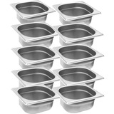 Conj 10 Cubas Gastronômica Inox Gn 1 6x65 Mm 1 Litro