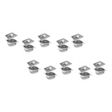 Conj 10 Cubas Inox 1 6x65 Mm 1 Litro Com 10 Tampas Inox