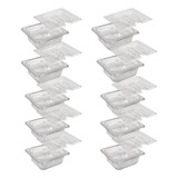 Conj 10 Cubas Poli 1 6x65 Mm 1 Litro 10 Tampa Poli Abertura