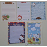 Conj 10 Fls Papel De Carta Antigo Hello Kitty Coleção1