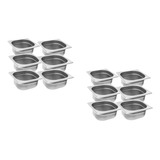 Conj 12 Cubas Gastro Inox Gn 1 6x65 Mm 1 Litro Sem Alça