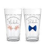 Conj 2 Copos Americano 190ml Vidro Personalizado Padrinho Madrinha Convite Casamento Batizado Presente Criativo Noivos Resistente Agua Suco Cerveja