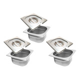 Conj 3 Cuba Inox 1 6x65 Mm C Tampa Inox C Abertura P Colher
