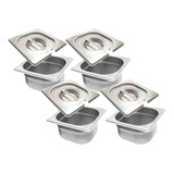 Conj 4 Cuba Inox 1 6x65 Mm C Tampa Inox C Abertura P Colher