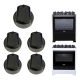 Conj 5 Botões Manípulos Fogão Atlas Top Gourmet E Dako Orig