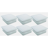 Conj 6 Cuba Gastro Poli Gn 1 6x65 Mm 1 Lto 6 Tampa Vedante