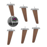 Conj 6pe Palito Retro Conico 17cm Base Metal Classic Wood