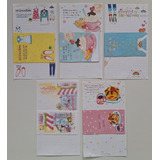 Conj 8 Fls Papel De Carta Antigo Importado 01