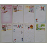 Conj 8 Fls Papel De Carta Antigo Importado 05