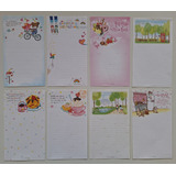 Conj 8 Fls Papel De Carta Antigo Importado 06