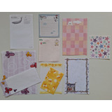 Conj 8 Fls Papel De Carta Antigo Importado 15