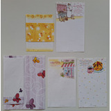 Conj 8 Fls Papel De Carta Antigo Importado 16