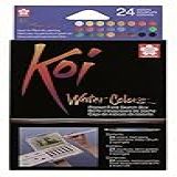 CONJ DE AQUARELA ARTISTICO KOI WATER COLORS - 24 CORES - USO PROFISSIONAL- XNCW-24N