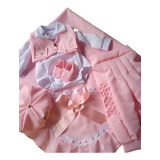 Conj Infantil Gaúcho Rosa Bebe 6 Peças