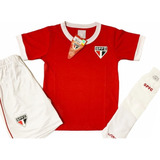 Conjuntinho Para Criança Do São Paulo Camisa Bermuda Meião