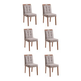 Conjunto 06 Cadeiras Estofadas Mini lis