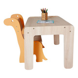 Conjunto 1 Mesinha C 1 Cadeira Infantil Dinossauro