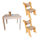 Conjunto 1 Mesinha C 2 Cadeira Infantil Dinossauro