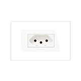 Conjunto 1 Tomada 2P T E Placa Para Móveis Alumbra Móvel Pro 85078 Branco