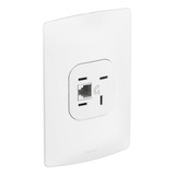 Conjunto 1 Tomada Telefone 4x2 4pinos Rj11 2 Fios Nereya