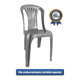 Conjunto 10 Cadeiras Bistrô Gold Cinza Jr Imetro 182 Kgs