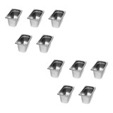 Conjunto 10 Cubas Gastronômica Inox Gn 1 4x150 Mm 3 6 Litros
