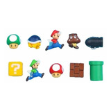 Conjunto 10 Imãs 3d Boneco Super Mario Bros Luigui Coleção