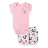 Conjunto 10 Peças Body Shorts Manguinha Bebe Tipo Carters