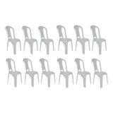 Conjunto 12 Cadeiras Plástico S braço Búzios 78cm A Eventos