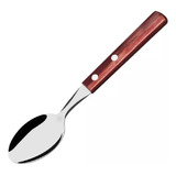 Conjunto 12 Colheres De Mesa Inox Cabo De Madeira Tramontina
