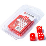 Conjunto 15 Dados D6 Rpg 16 Mm Central Dice Opaco Cor Vermelho