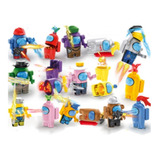 Conjunto 16 Bonecos Among Us Acessórios Pronta Entrega