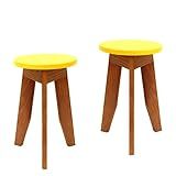 Conjunto 2 Banquetas Colorido Suze Amarelo Estrada