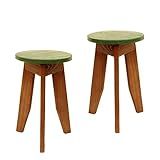Conjunto 2 Banquetas Colorido Suze Verde Folha