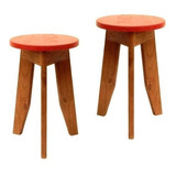 Conjunto 2 Banquetas Colorido Suze Vermelho Tomate Bi