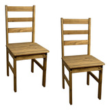 Conjunto 2 Cadeiras De Jantar Madeira Maciça Cozinha Bar