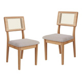 Conjunto 2 Cadeiras Estofadas Com Tela
